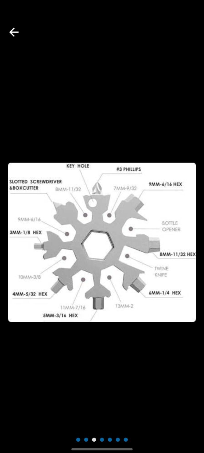 18-in-1 Steel, Multi-Tool Keychain, Screwdriver , Camping & Hiking Gym & Fitness TOOL KIT - Image 2