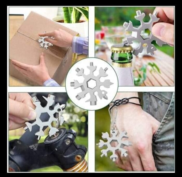 18-in-1 Steel, Multi-Tool Keychain, Screwdriver , Camping & Hiking Gym & Fitness TOOL KIT - Image 5