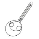 Atta Kneader Dough Maker with Stainless Steel Food Processor Roti Atta Blender Beater Manual Flour Mixer for Egg, Bread, Cake, Pastry, Pizza Dough