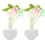 LED Mushroom Night Lamp with Multicolour LEDs, Smart Auto On/Off Sensor