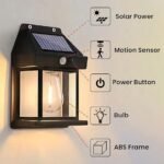 Solar Lights Outdoor, Wall Motion Sensor, 3 Lighting Modes