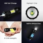 4000LM Waterproof Mini Flashlight Built in Battery USB Charging - Image 3