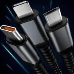 3 in 1 - 100 watt Cable - Fast Charging Cable - Image 4