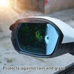 Mirror Rain Visor, Rear View Mirror Rain Eyebrows Smoke Guard Rear View Side Mirror (Pair 1) - Image 3