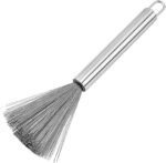 Stainless Steel Pan Cleaning Brush | Kitchen Brush | Pan Scrubber | Wok Brush | Pot Scrubber | Dishes Scrub Brush | Steel Scrubbers for Cleaning Dishes | Steel Wool Scrubber with Handle | Steel Scrubber | Steel Scrubber Brush - Image 2