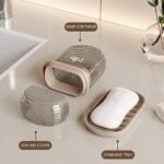 plastic Travel Soap Case, Leakproof Soap Container with Lid