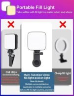 LED Video Light Camera Light Laptop Light for Zoom Meeting Photography Lighting 120 LED Beads for Camera Selfie Stick Tripod Laptop Cellphone - Image 6